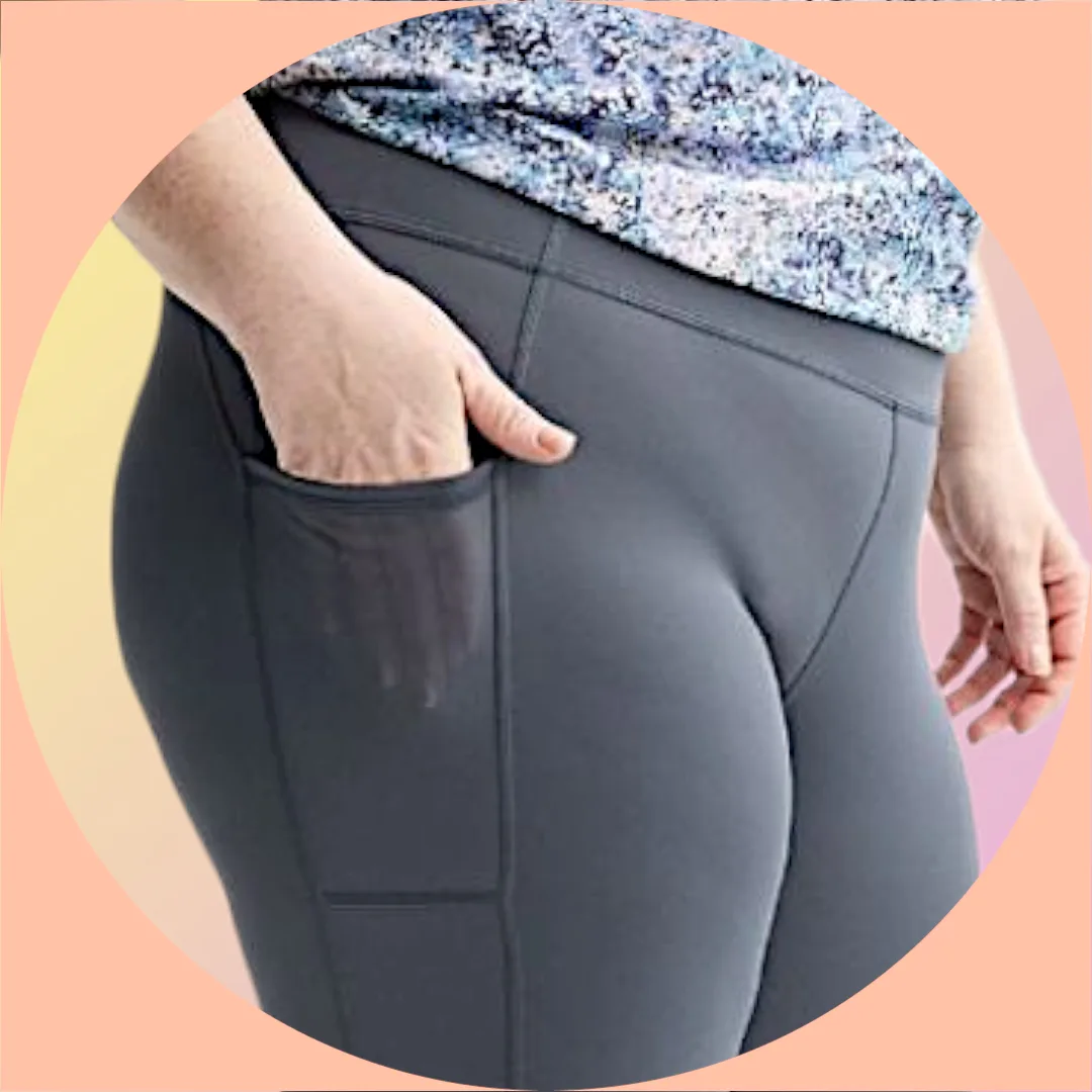 NWT 2XL Mesh Detailed Leggings w Side Pockets image indicator(3)