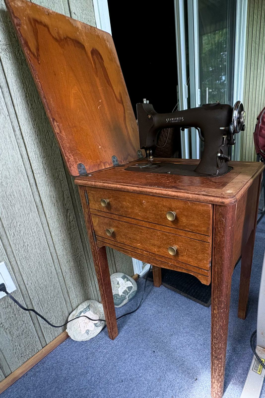 Antique Seamstress Rotary electric sewing machine - photo 2