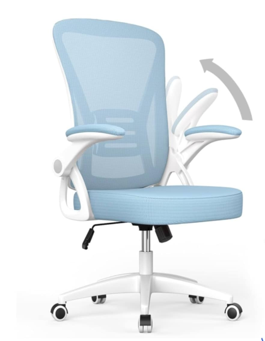 Office Chair - Adjustable Height, Light Blue