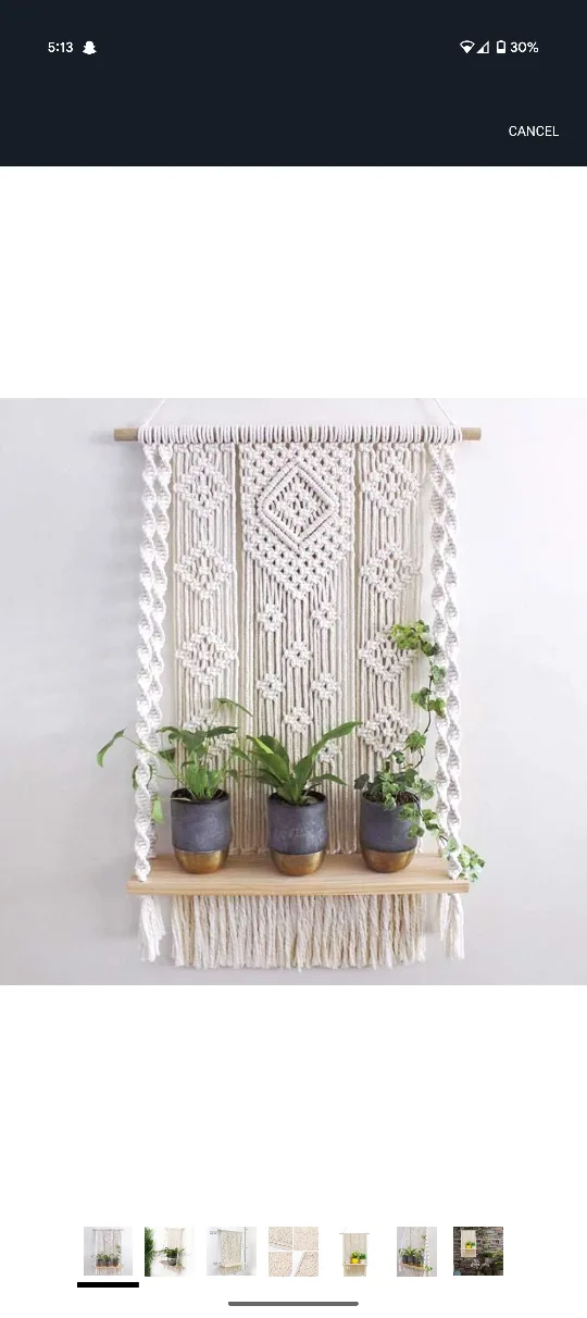 Macrame Wall Hanging Shelf thumbnail
