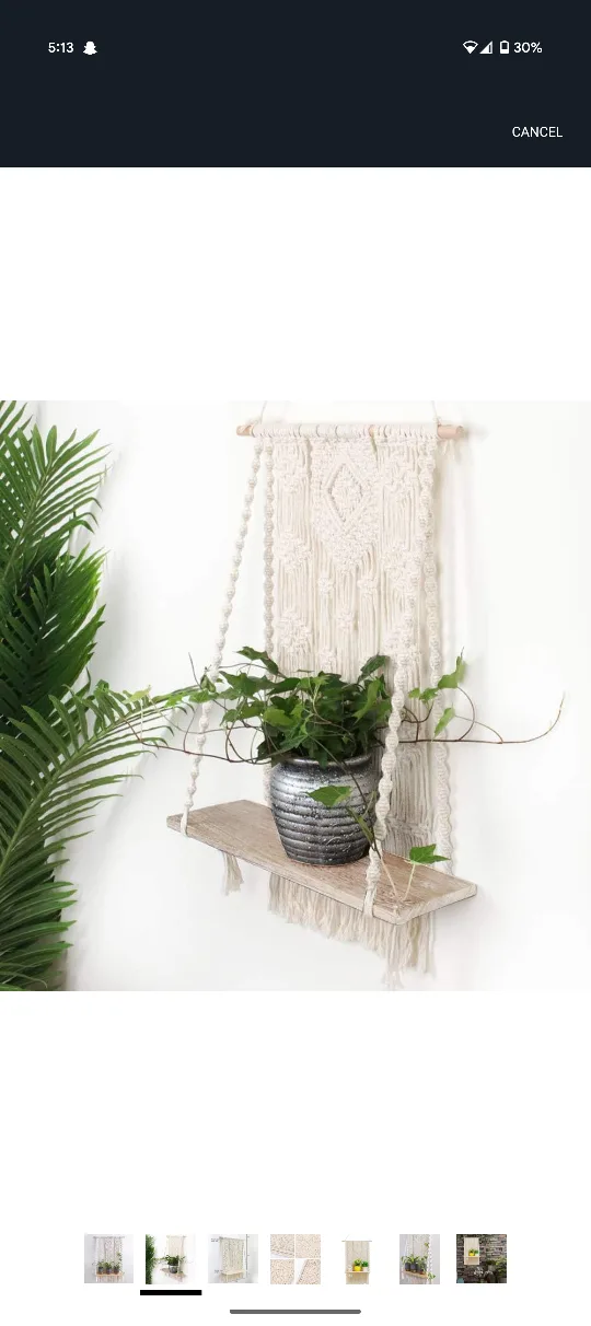Macrame Wall Hanging Shelf image indicator(2)