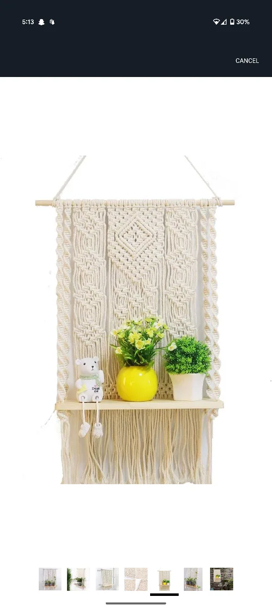 Macrame Wall Hanging Shelf image indicator(5)