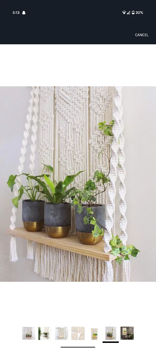 Macrame Wall Hanging Shelf image indicator(6)