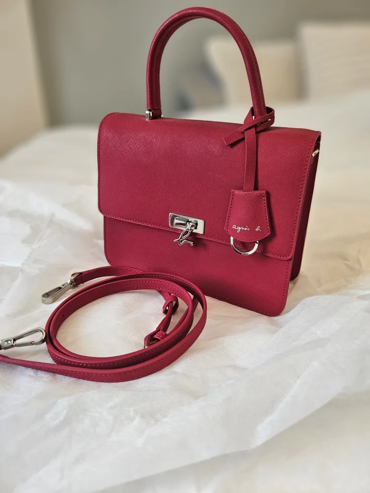 Agnès b. Red Leather Handbag image indicator(2)