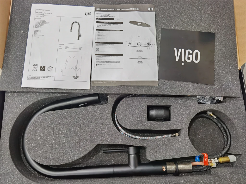 Vigo black kitchen faucet