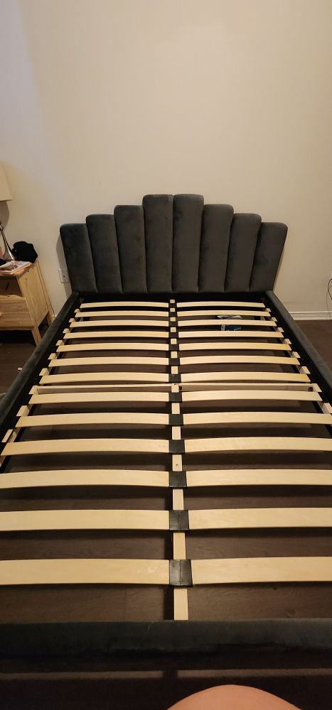 Upholstered Bed Frame - Grey