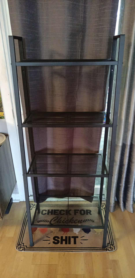 Grey Metal Ladder Shelf