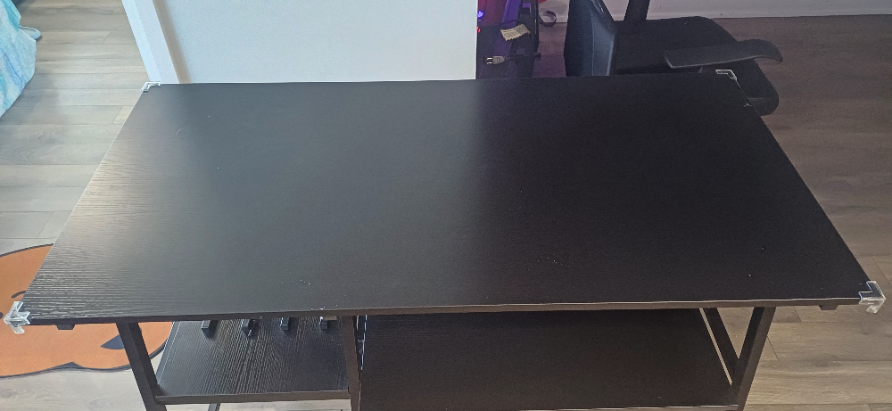 Black Desk with Shelves