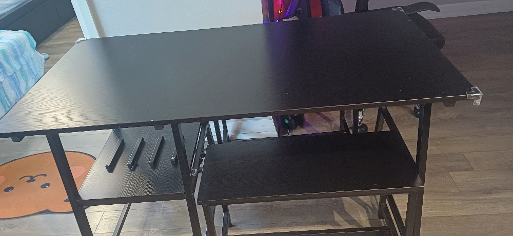 Black Desk with Shelves - photo 2