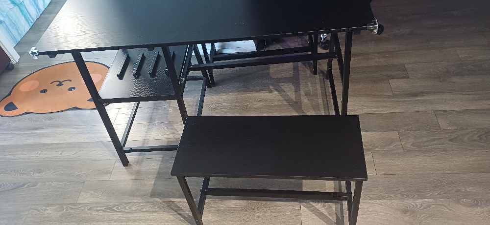 Black Desk with Shelves - photo 3