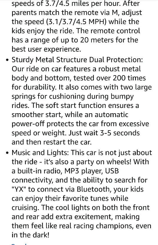 ELEMARA 24V Ride On Toy - Rose Pink image indicator(4)