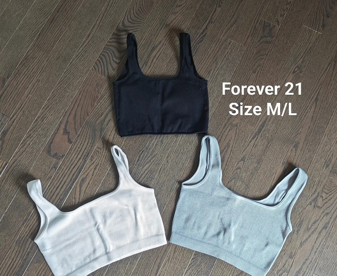 Forever 21 Ribbed Tank Tops - Size M/L thumbnail