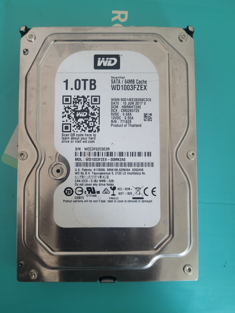 WD 1.0TB SATA Hard Drive - WD1003FZEX