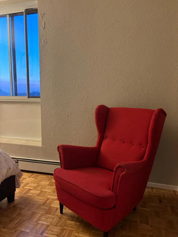 Red Wingback Armchair thumbnail