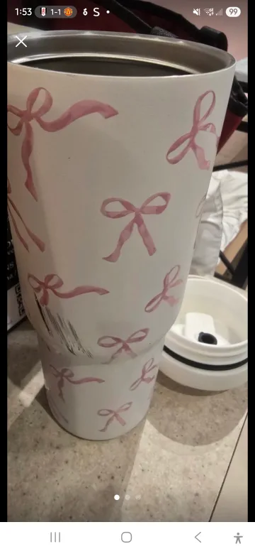 Hydrapeak Tumbler with Pink Bows image indicator(2)