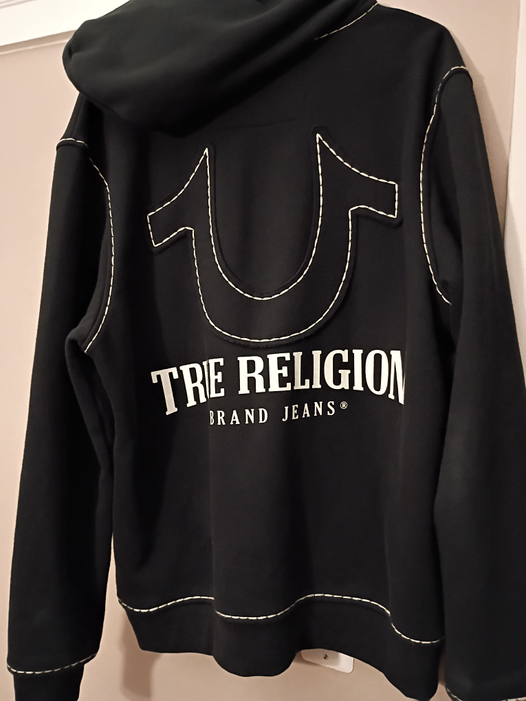 True Religion Black Full Zip Hoodie XL - photo 3