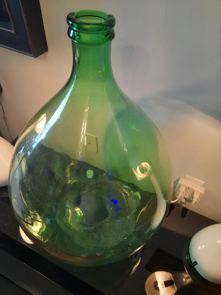 Large Green Glass Demijohn Bottle thumbnail
