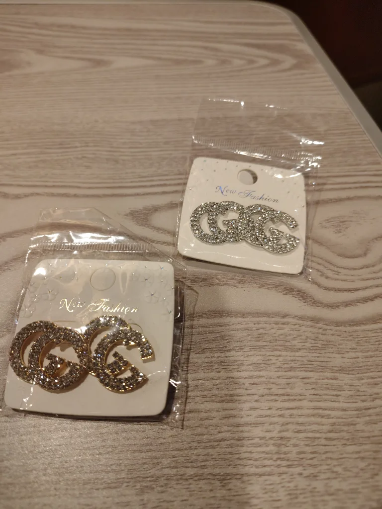 New Fashion Earrings - GG Rhinestone Studs thumbnail