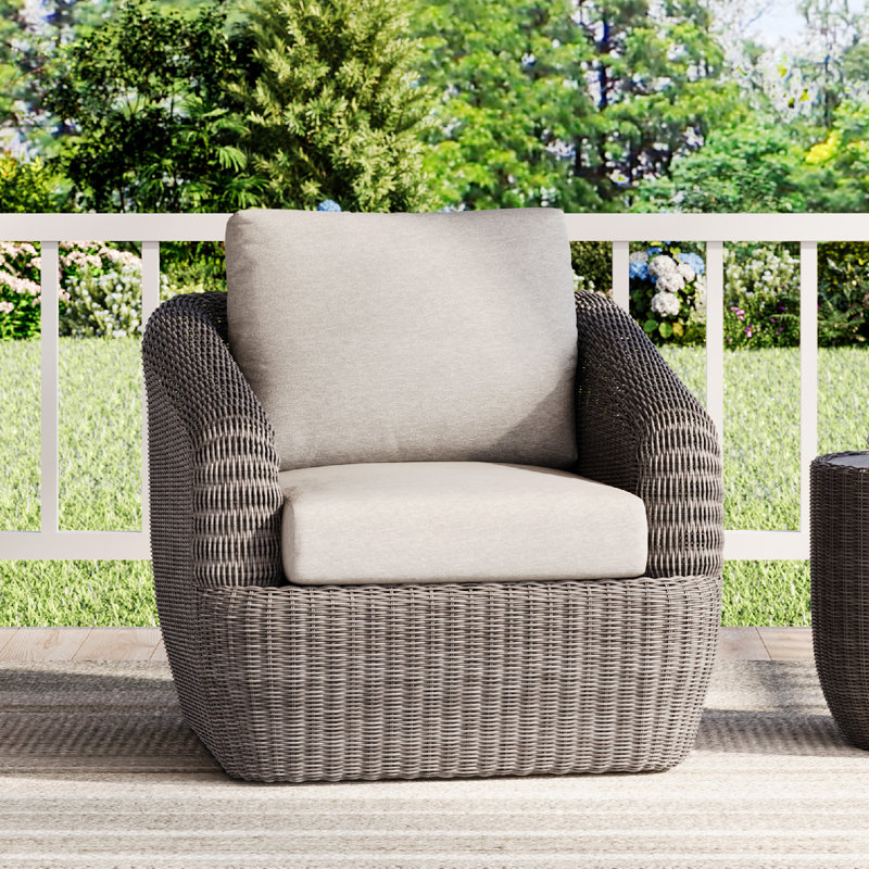 Wicker Swivel Patio Chair - photo 2