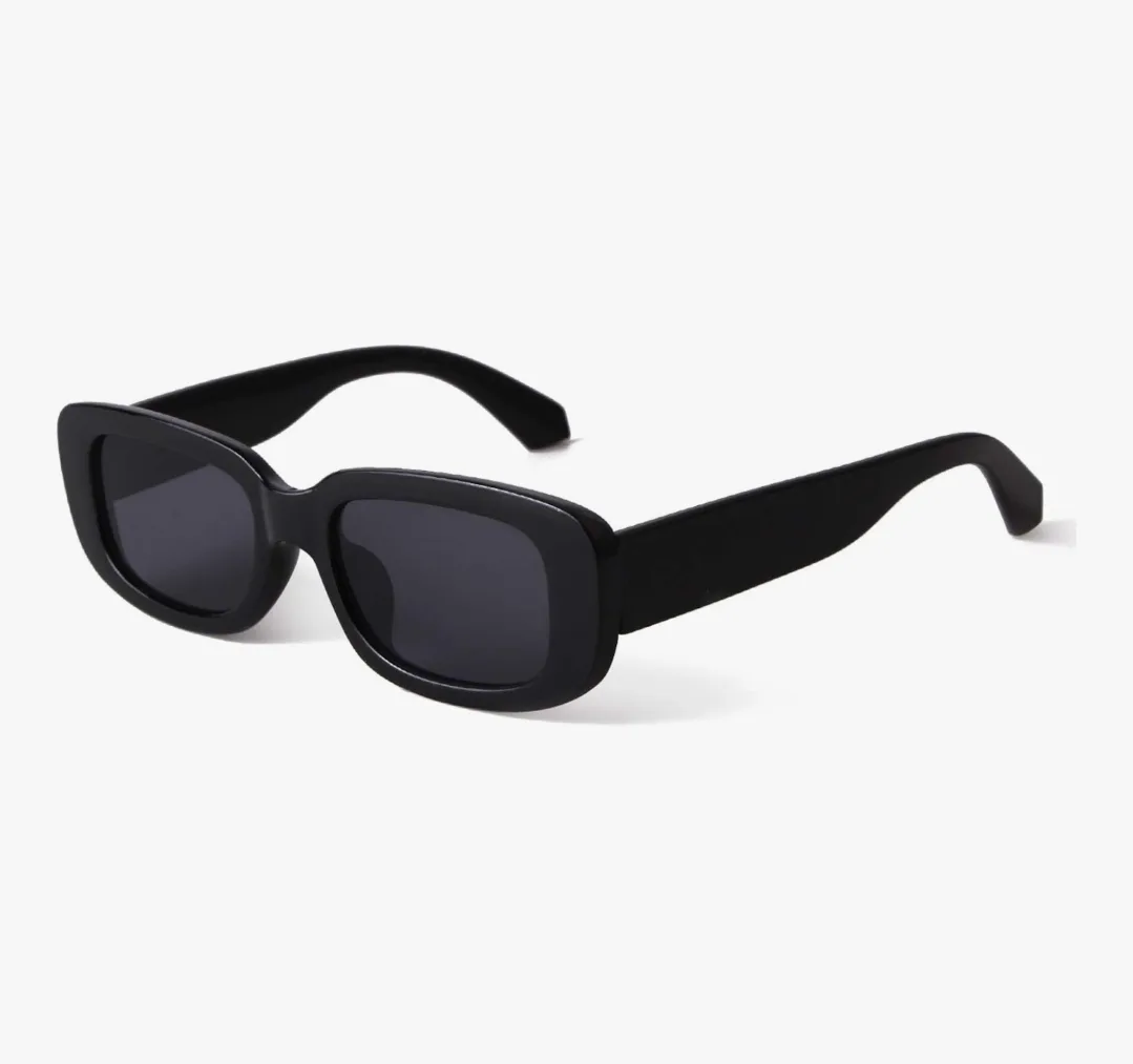 Rectangle 90s Y2K Sunglasses – Retro Black Frame Unisex | UV400 thumbnail