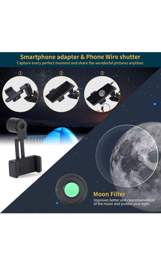 BNISE Telescope with Tripod & Accessories - Like New! - photo 3