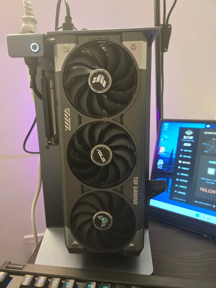 itx open rig 5060ti+ryzen 7 7700 gaming pc