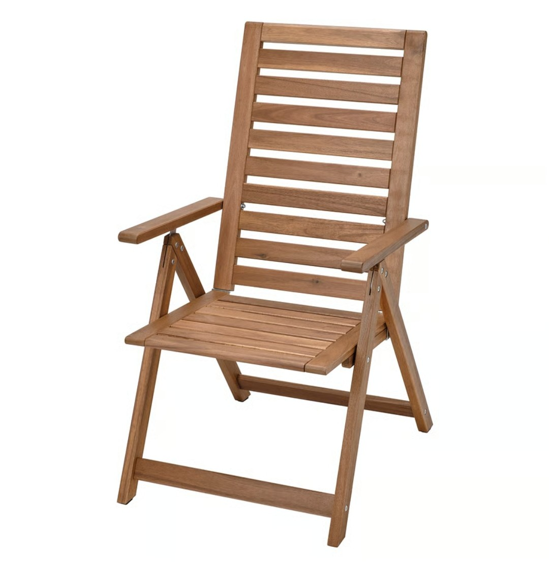 2 × IKEA ÄPPLARÖ Brown Outdoor Folding Chair