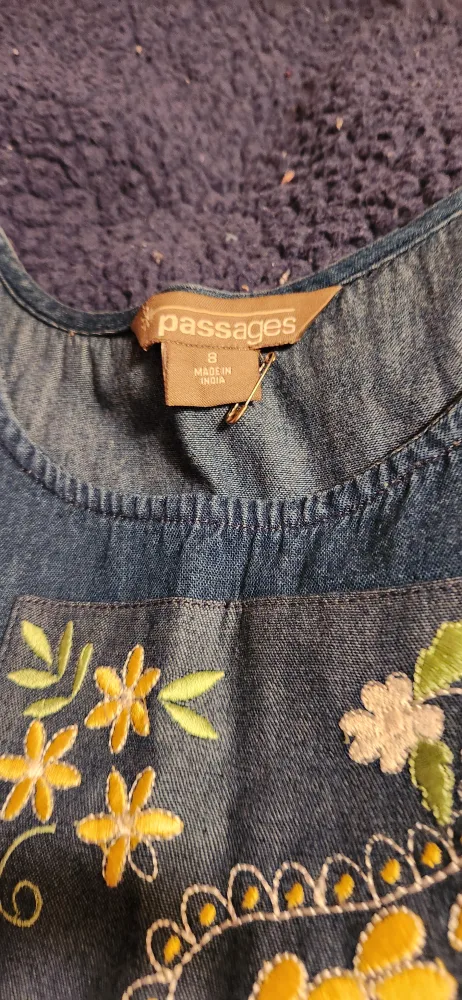 Passages Denim Dress - Size 8 thumbnail