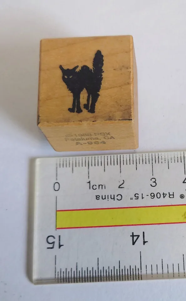 New & Used Halloween Kitty Cat Rubber Stamps image indicator(5)