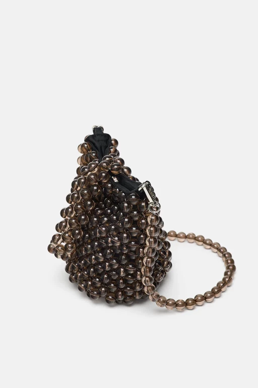 Zara Beaded Bucket Bag