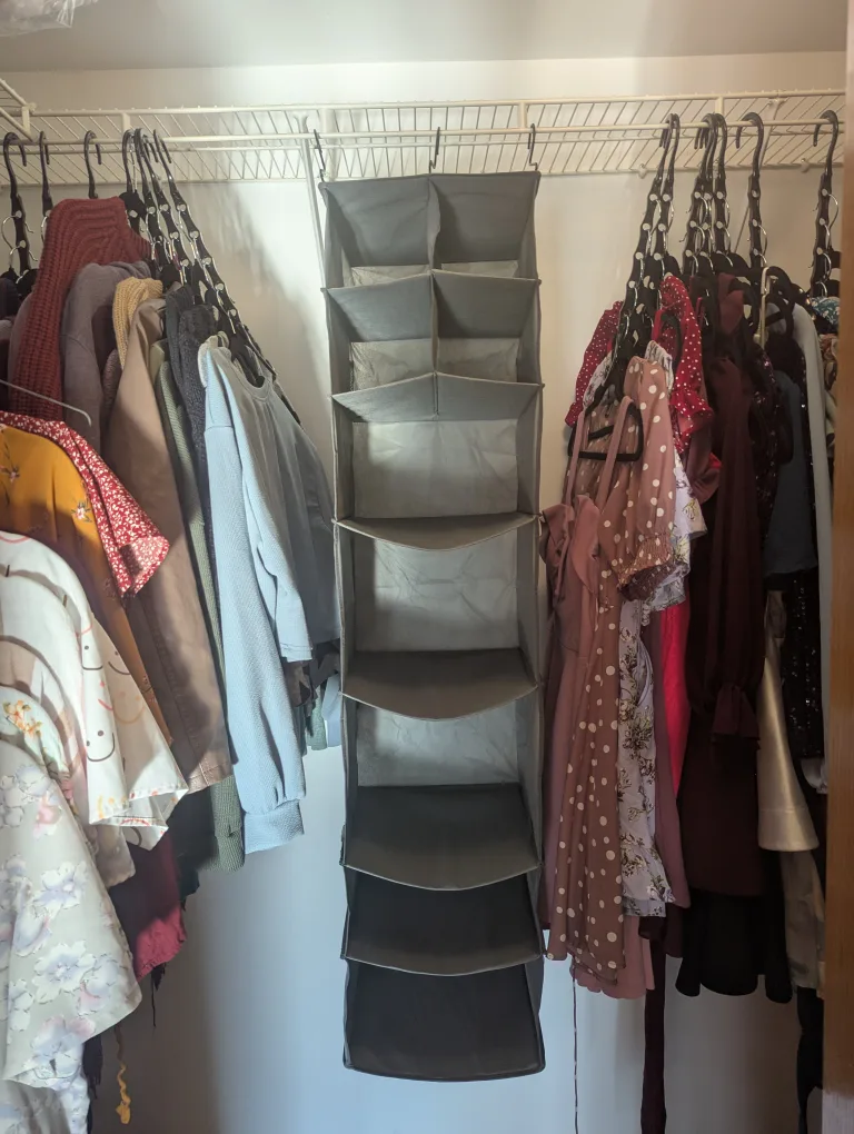 Hanging Closet Organizer - Gray thumbnail