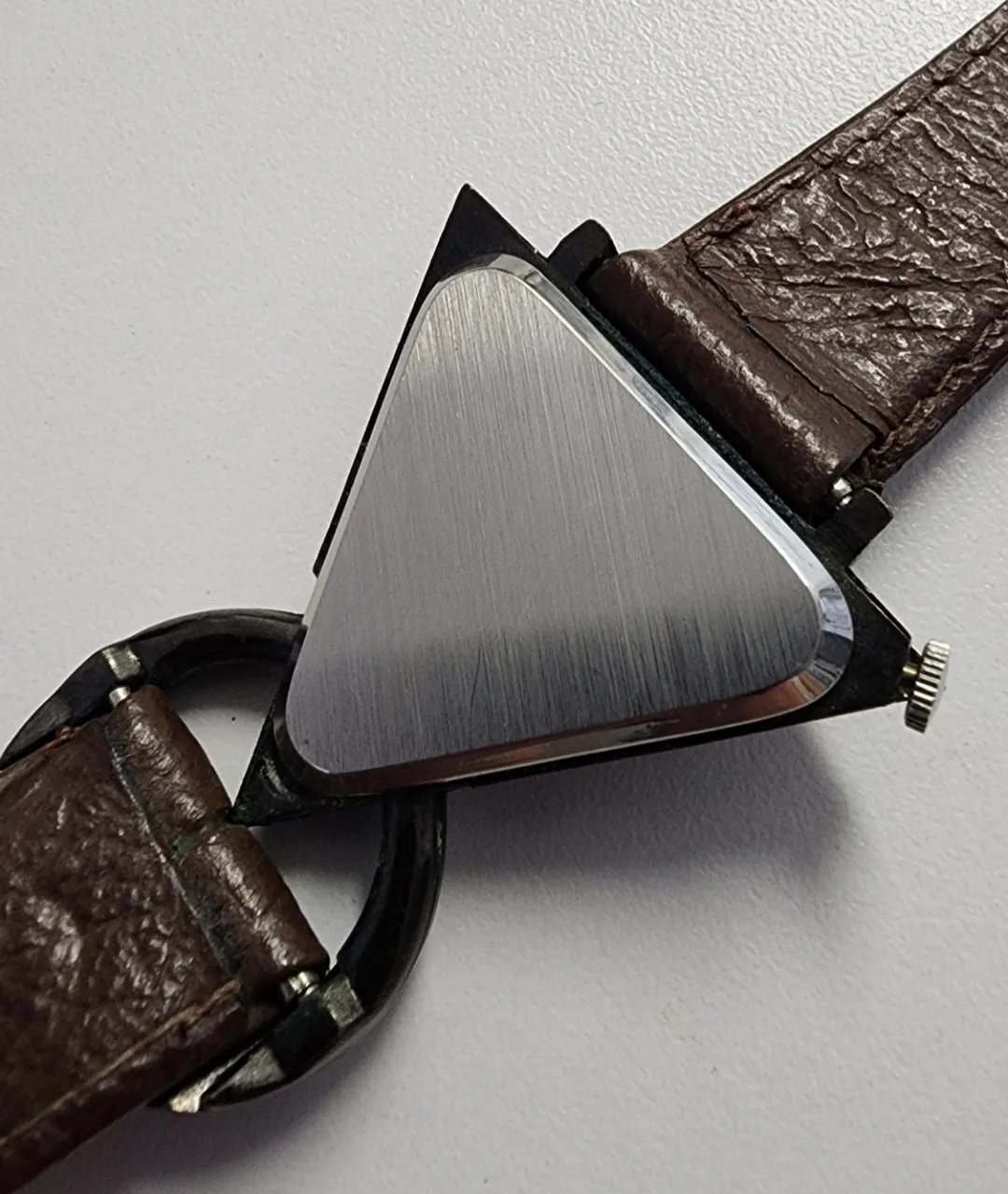 Vtg Today Southwest Watch Unisex 35mm Triangle Dial Leather Band image indicator(3)