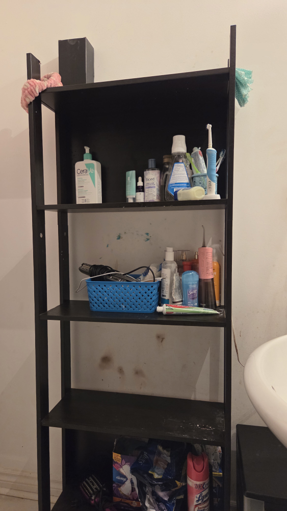 Black Bathroom Shelf