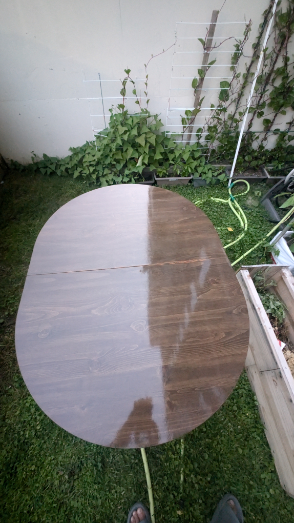 Dark Brown Oval Extendable Dining Table - photo 2