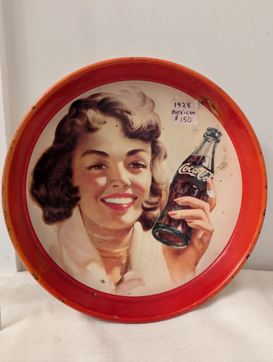 Vintage 1928 Mexican Coca Cola Serving Tray image indicator(2)