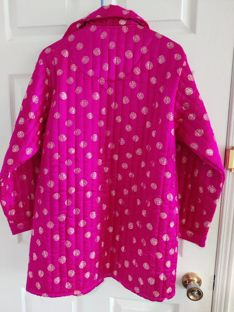 Pink Quilted Night Jacket size M image indicator(3)