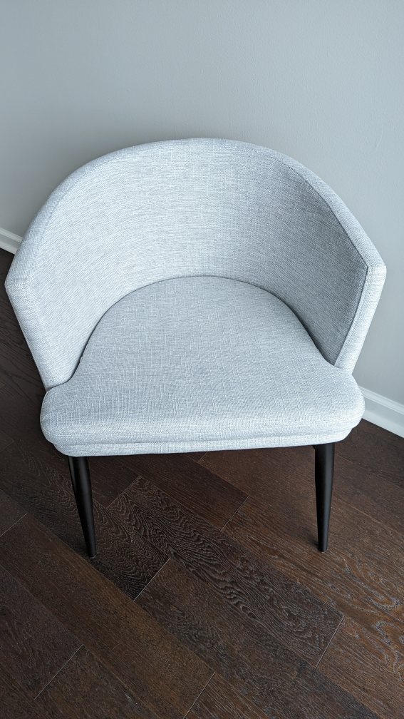 Light Gray-Blue Accent Chair