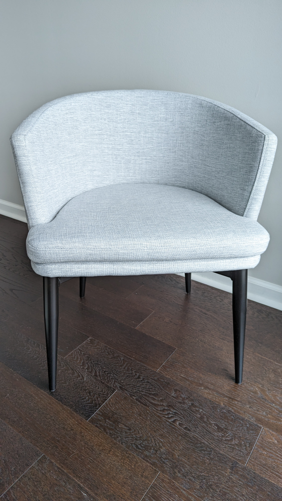 Light Gray-Blue Accent Chair - photo 4