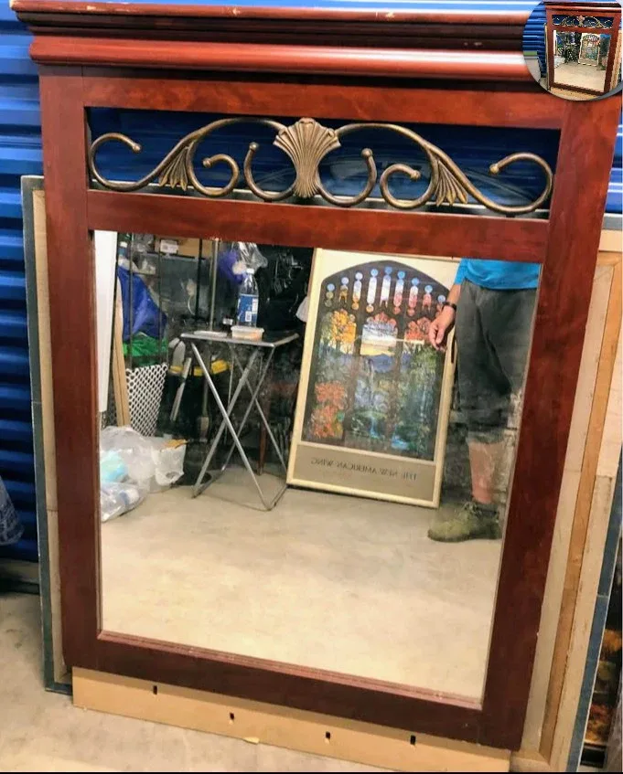 Ornate Wood Framed Mirror thumbnail