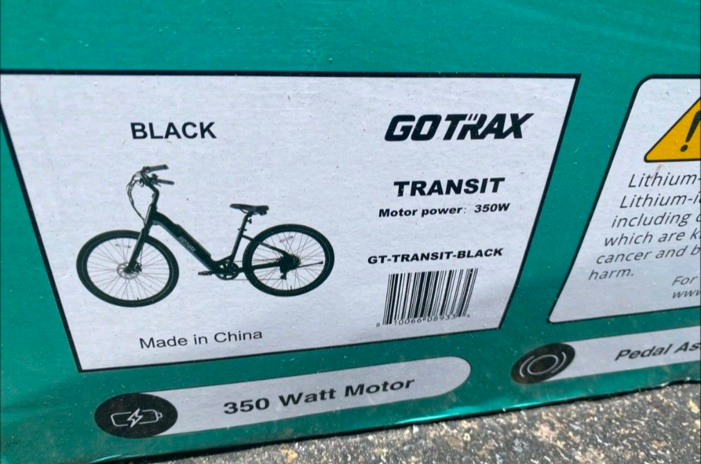 GOTRAX Transit Electric Bike - Black - New in Box! - photo 4