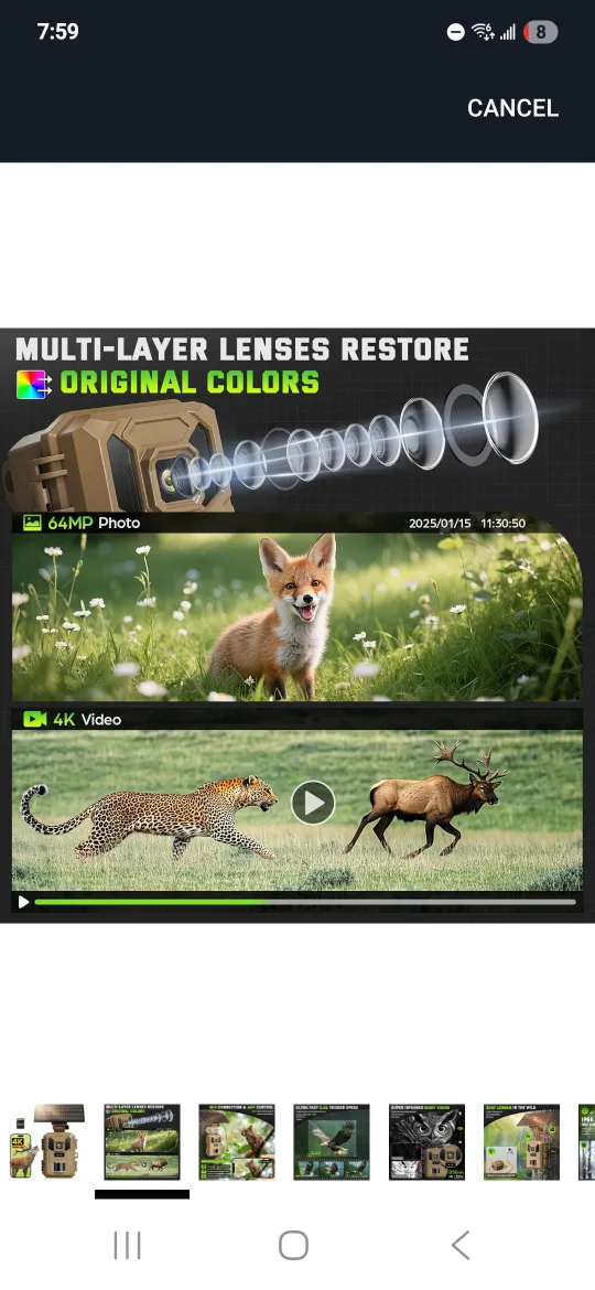 VIDVIS 4K Solar WiFi Trail Camera image indicator(2)