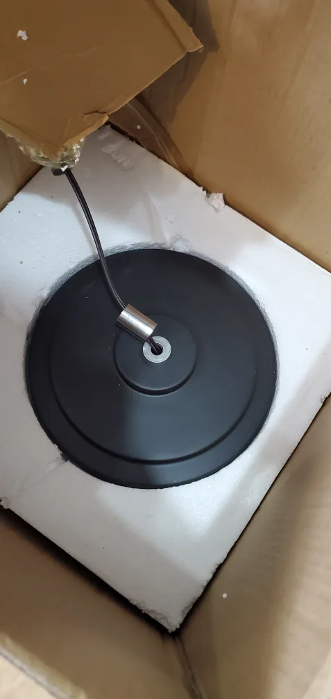 New Black Floor Lamp Base & White Shade image indicator(3)