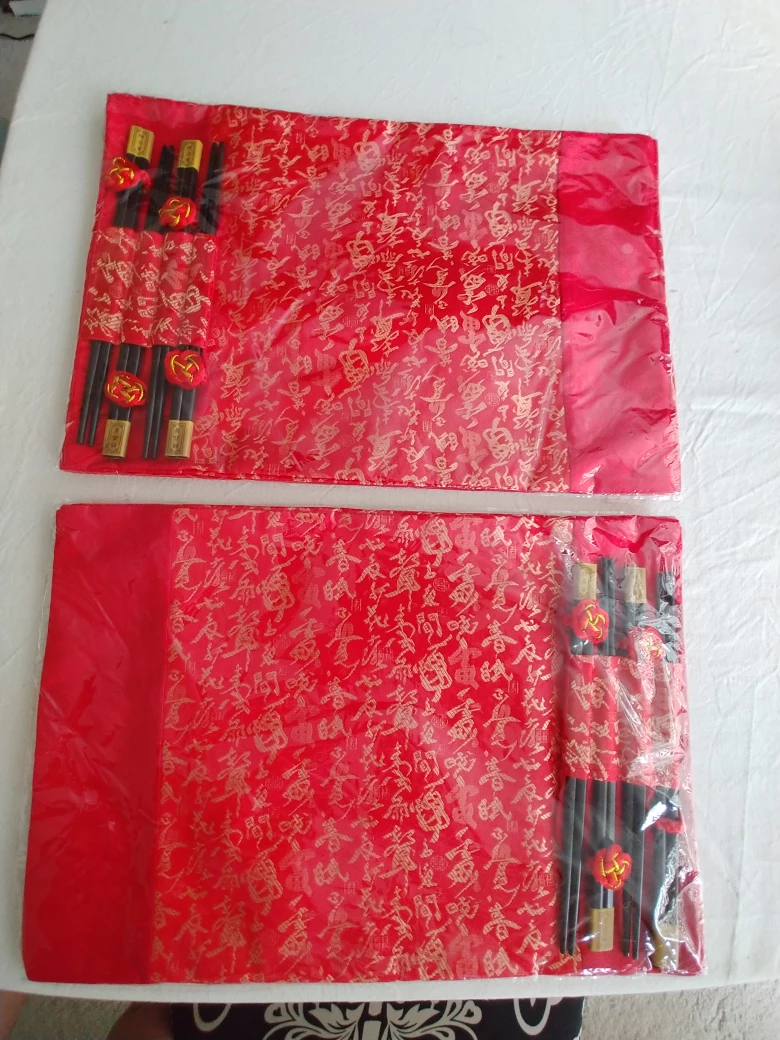 Table placemat with chopstick 4x "🧡"