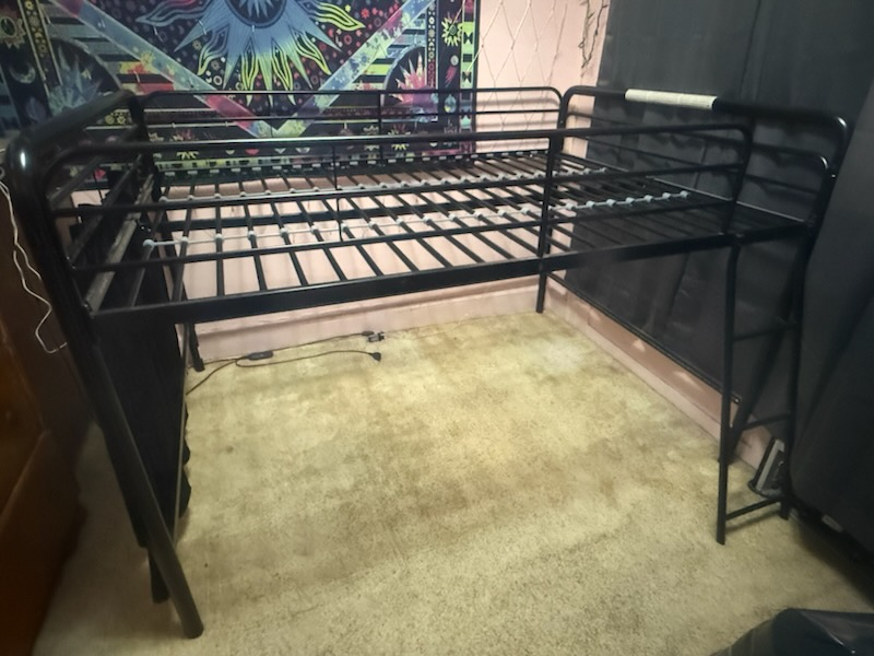 Full Size Black Loft Bed Frame - photo 2