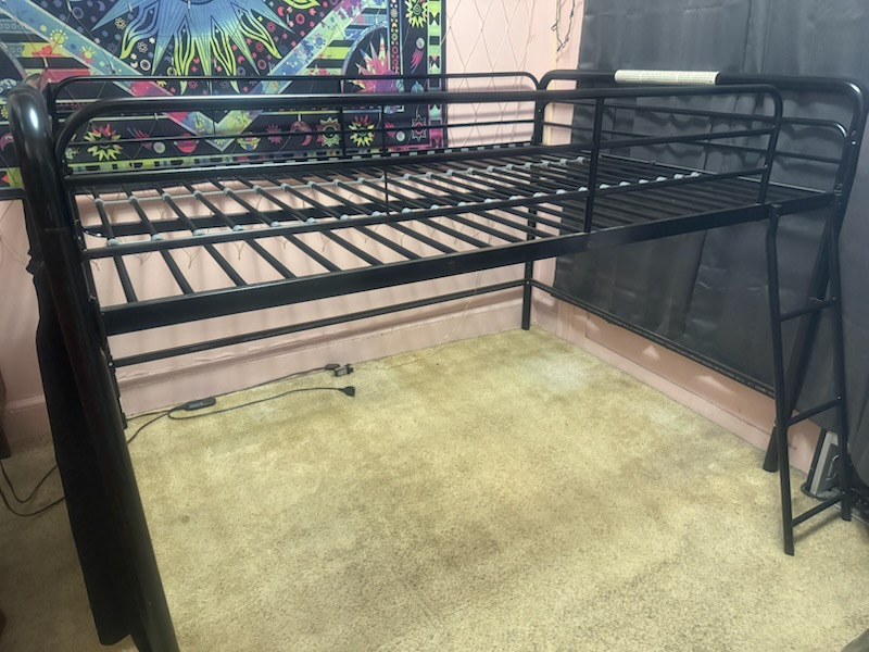 Full Size Black Loft Bed Frame - photo 4