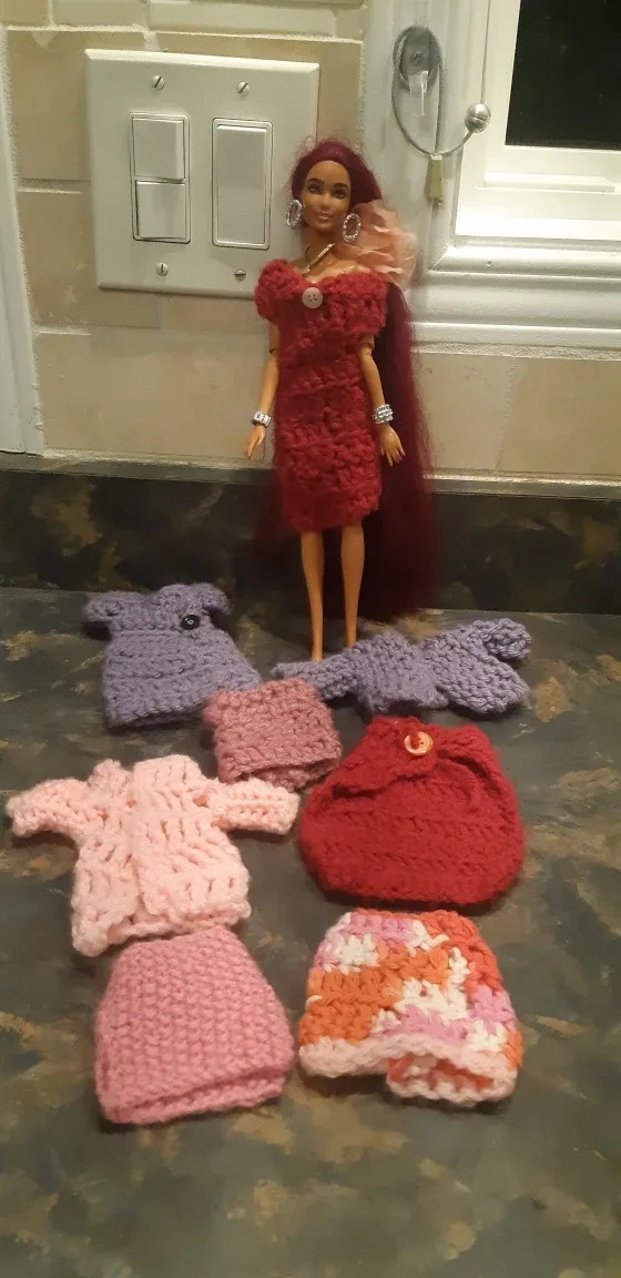 Crochet Barbie Doll Clothes bundle thumbnail