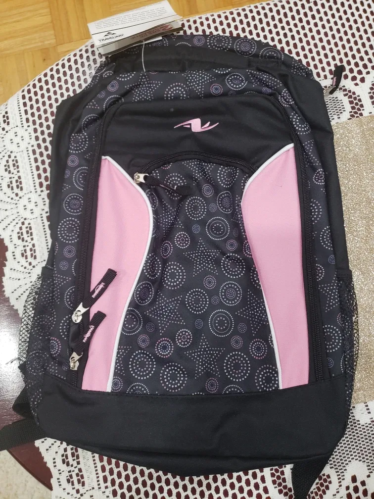 Athletic Works Black & Pink Backpack with bonus gift image indicator(2)