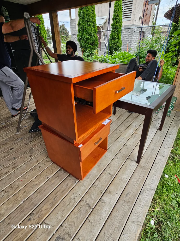 Wooden 3-Drawer Side Table image indicator(2)