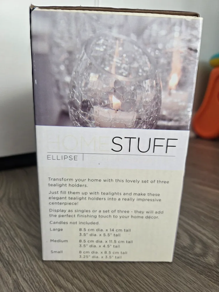 Home Stuff Ellipse Tealight Holder Set (3 Pieces) image indicator(2)