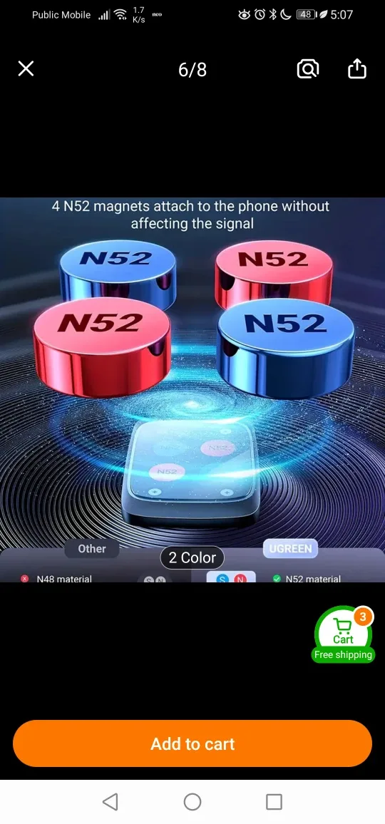 KCNKON Silver Car Phone Mount image indicator(2)